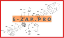 Дифференциал в сборе ZGAQ-04045+ZGAQ-02879+ZGAQ-02881+ZGAQ-04461+ZGAQ-02883+ZGAQ-02884+ZGAQ-02885+ZGAQ-02886+ZGAQ-02560-TY переднего, заднего мостов э