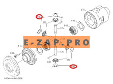 Шайба упорная ZGAQ-02884-TY дифференциала переднего, заднего мостов экскаватора HYUNDAI HW140, R140W9, R140W9A, R140W9S, R160W9A, R170W7, R170W7A, R17