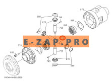 Ось дифференциала ZGAQ-02885-TY дифференциала переднего, заднего мостов экскаватора HYUNDAI HW140, R140W9, R140W9A, R140W9S, R160W9A, R170W7, R170W7A,