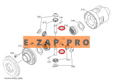 Ось дифференциала ZGAQ-04586-TY переднего, заднего мостов экскаватора HYUNDAI HW140, R140W9, R140W9A, R140W9S, R160W9A, R170W9, R180W9A, R180W9S