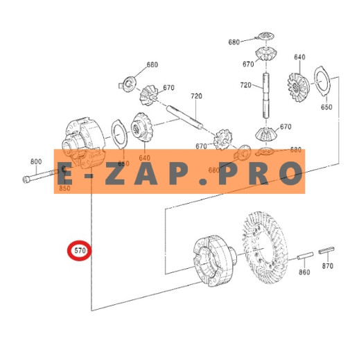 Корпус дифференциала ZGAQ-08190-TY переднего, заднего мостов экскаватора HYUNDAI R170W-3, R170W-7, запчасти для экскаваторов, запчасти для экскаваторов