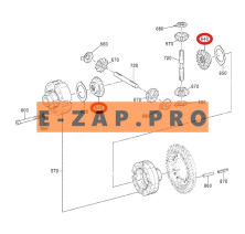 Шестерня (сателлит) дифференциала ZGAQ-02177-TY переднего, заднего мостов экскаватора HYUNDAI R170W7, R170W7A, R170W9S, R180W9S