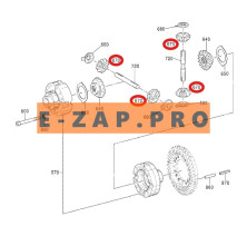 Шестерня (сателлит) дифференциала ZGAQ-02179-TY переднего, заднего мостов экскаватора HYUNDAI R170W7, R170W7A, R170W9S, R180W9S