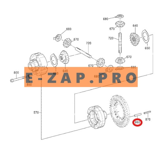 Штифт ZGAQ-02184-TY дифференциала переднего, заднего мостов экскаватора HYUNDAI R170W7, R170W7A, R170W9S, R180W9S, запчасти для экскаваторов, запчасти для экскаваторов