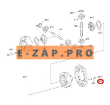 Штифт ZGAQ-02185-TY дифференциала переднего, заднего мостов экскаватора HYUNDAI R170W7, R170W7A, R170W9S, R180W9S