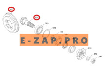 Главная пара ZGAQ-02104+ZGAQ-02105-TY переднего, заднего мостов экскаватора HYUNDAI R170W7, R170W7A, R170W9S, R180W9S