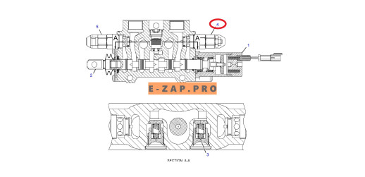 Клапан гидравлический 396-4890-US, 3964890 (секции опрокид. фр. стрелы) экскаватора погрузчика CAT 416E, 416F, 420F, 422E, 422F, 428E, 428F, 430F, 432, запчасти для экскаваторов, запчасти для экскаваторов