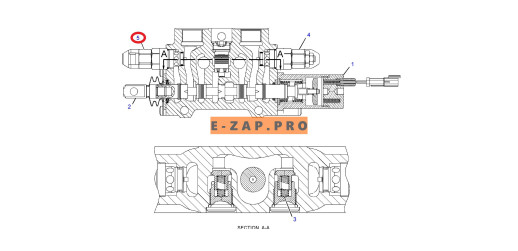 Клапан гидравлический 348-9769-US, 3489769 (секции опрокид. фр. стрелы) экскаватора погрузчика CAT 416E, 416F, 420F, 422E, 422F, 428E, 428F, 430F, 432, запчасти для экскаваторов, запчасти для экскаваторов