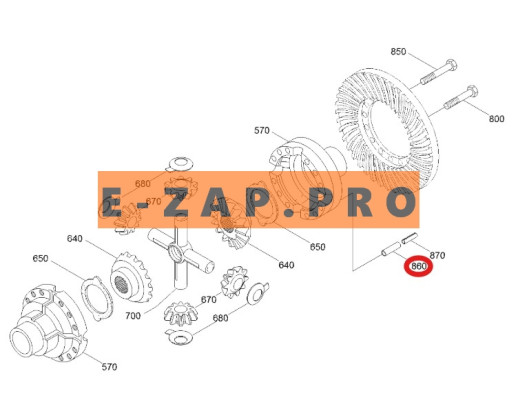 Штифт ZGAQ-01210-TY дифференциала переднего, заднего мостов экскаватора HYUNDAI R200W7, R200W7A, R210W-9, запчасти для экскаваторов, запчасти для экскаваторов