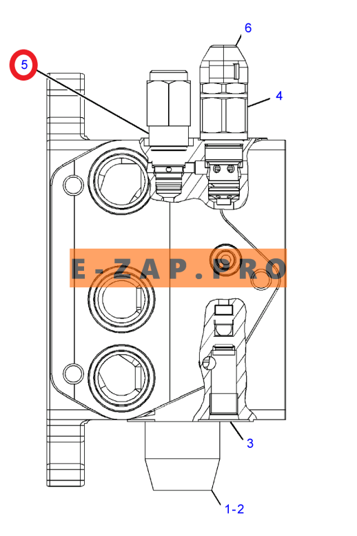 Клапан гидравлический 227-1185-US, 2271185 (напорной секции) экскаватора погрузчика CAT 416E, 416F, 420F, 422E, 422F, 428E, 428F, 430F, 432E, 432F, 43, запчасти для экскаваторов, запчасти для экскаваторов