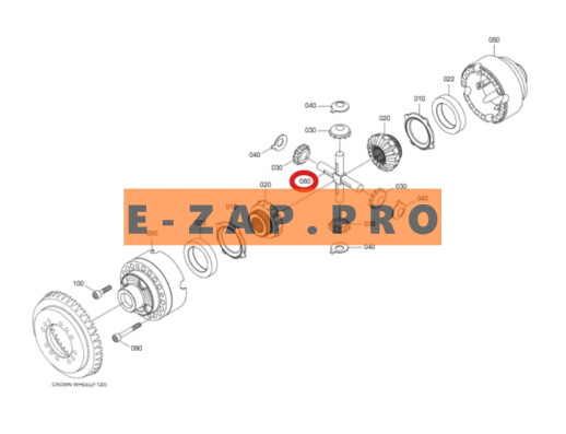 Крестовина дифференциала ZGAQ-03199-TY переднего, заднего мостов экскаватора HYUNDAI HW210, R210W-9, R210W9A, R210W9AMH, R210W9MH, R210W9S, запчасти для экскаваторов, запчасти для экскаваторов