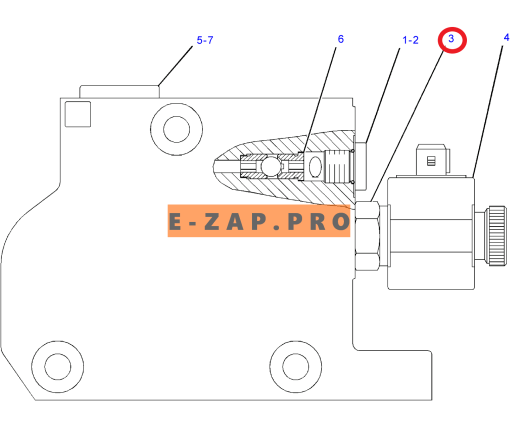 Шток 257-0477-US, 2570477 (клапана секции контроля экск. стрелы) экскаватора погрузчика CAT 416E, 416F, 420F, 422E, 422F, 428E, 428F, 430F, 432E, 432F, запчасти для экскаваторов, запчасти для экскаваторов