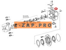 Кулак поворотный левый 130-7031-TY, 1307031 переднего моста экскаватора погрузчика CAT 416C, 416D, 420D, 424D, 426C, 428C, 428D, 430D, 432D, 436C, 438