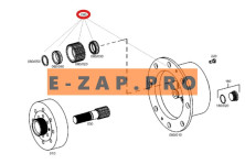 Крышка бортового редуктора в сборе 264-2766+264-2767+264-2769+264-2768+130-6878-TY (с сателлитами) переднего моста экскаватора погрузчика CAT 416C, 41