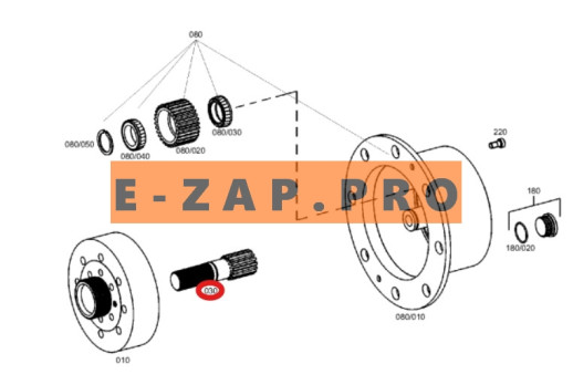 Вал приводной 119-7042-TY, 1197042 переднего моста экскаватора погрузчика CAT 416C, 416D, 420D, 424D, 426C, 428C, 428D, 430D, 432D, 436C, 438C, 438D,, запчасти для экскаваторов, запчасти для экскаваторов