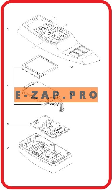 Монитор (панель приборов, дисплей) 21N8-36000-CH, 21N8-36001, 21N8-36002 экскаватора HYUNDAI, запчасти для экскаваторов, запчасти для экскаваторов
