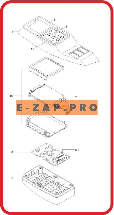 Монитор (панель приборов, дисплей) 21N8-30020-CH, 21N8-35101 экскаватора HYUNDAI, запчасти для экскаваторов, запчасти для экскаваторов