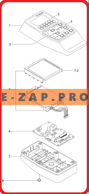 Монитор (панель приборов, дисплей) 21Q5-30102-CH экскаватора HYUNDAI, запчасти для экскаваторов, запчасти для экскаваторов