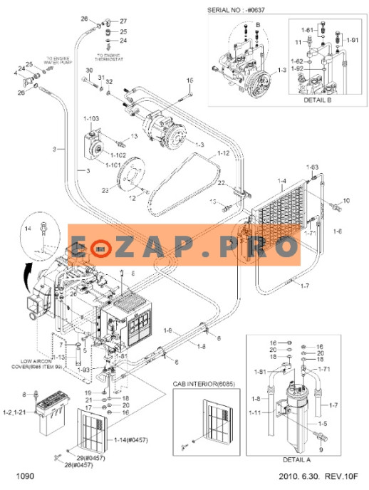 КОНДИЦИОНЕР И ОБОГРЕВАТЕЛЬ в сборе 11N6-90020-KR, 11N6-90022 экскаватора R110-7, R140LC-7, R140W7, R160LC7, R170W7, R180LC7, R200W7, R210LC7, R210NLC7, запчасти для экскаваторов, запчасти для экскаваторов