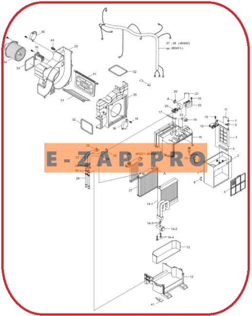 КОНДИЦИОНЕР И ОБОГРЕВАТЕЛЬ в сборе 11Q6-90412-KR экскаватора R140LC-9, R140W9, R160LC9,, запчасти для экскаваторов, запчасти для экскаваторов