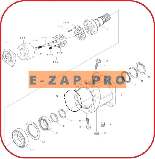 Гидромотор хода 31N5-43002-KR КПП экскаватора HYUNDAI R170W7, R170W7A, R170W9S, R180W9S, запчасти для экскаваторов, запчасти для экскаваторов