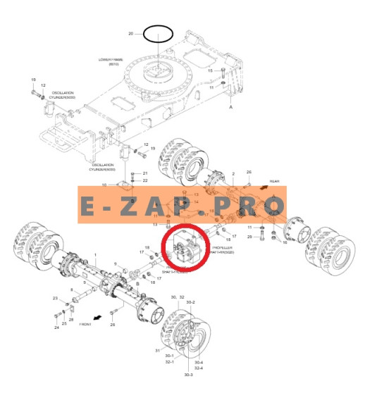 КПП в сборе 81EA-30031-KR экскаватора HYNDAI R130W3, R140W7, R170W3, R170W7, запчасти для экскаваторов, запчасти для экскаваторов